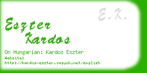 eszter kardos business card